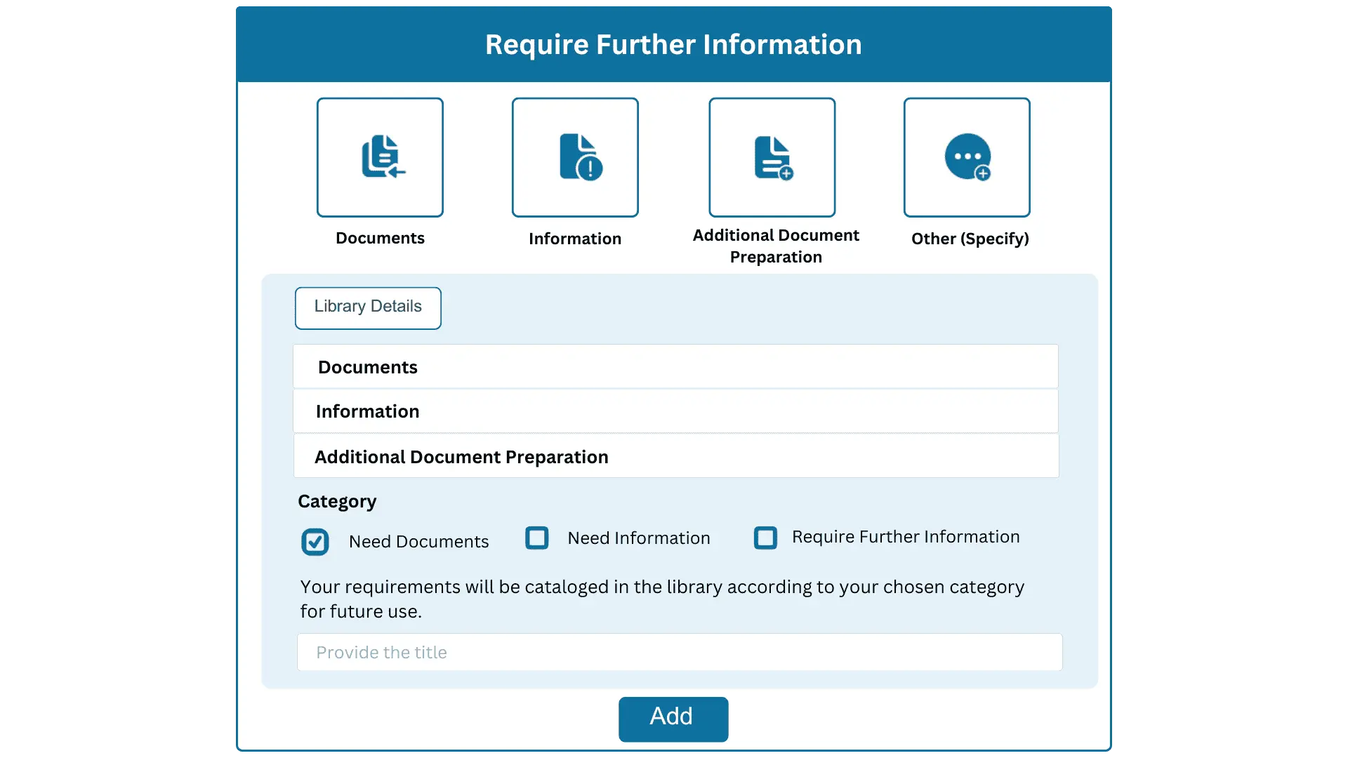 Intuitive RFI features for real-time revision requests, updates, and collecting missing client information