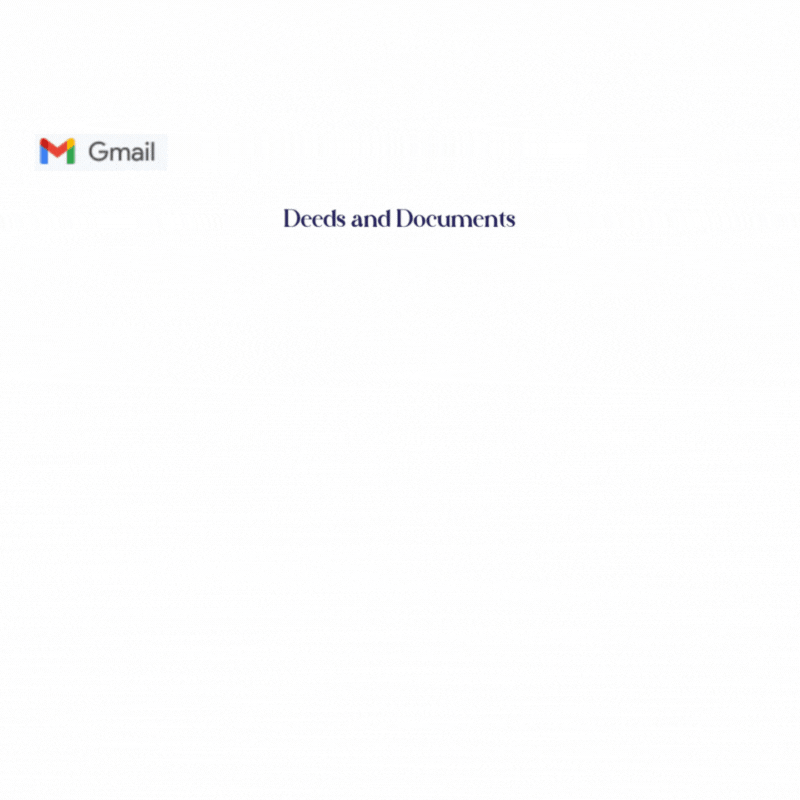 Animated GIF showing secure document transfer in real estate transactions.